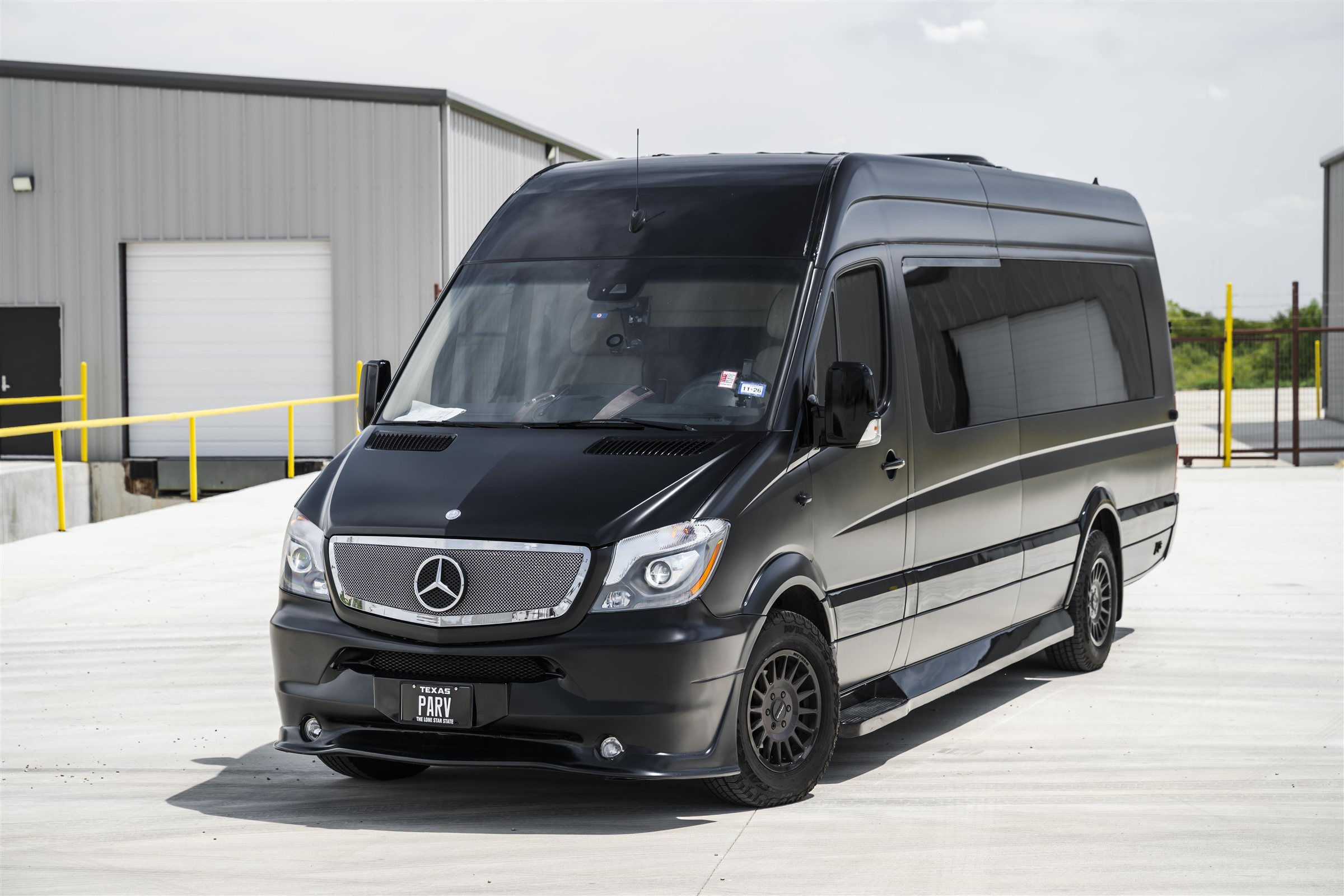 Black luxury Sprinter van ready for a premium rental